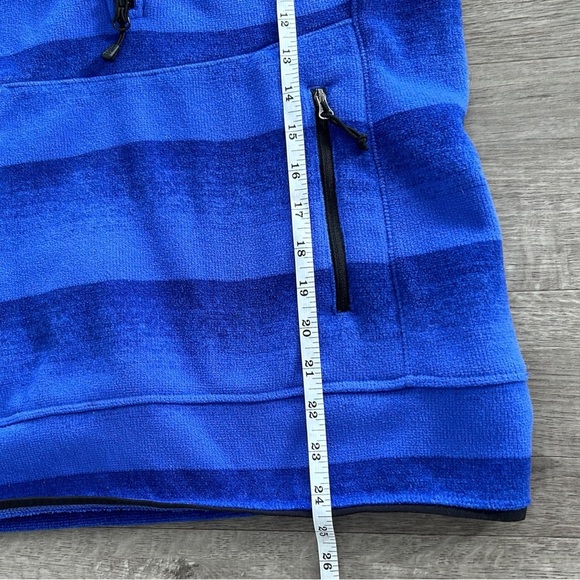 Women’s The North Face Blue Striped 1/4 Zip Pullover XS - Picture 2 of 6